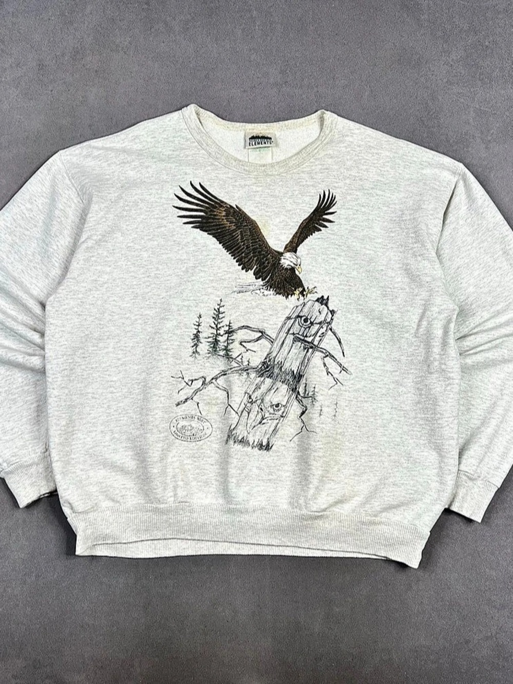 Vintage Northern Elements Eagle Graphic Sweatshirt in Gray